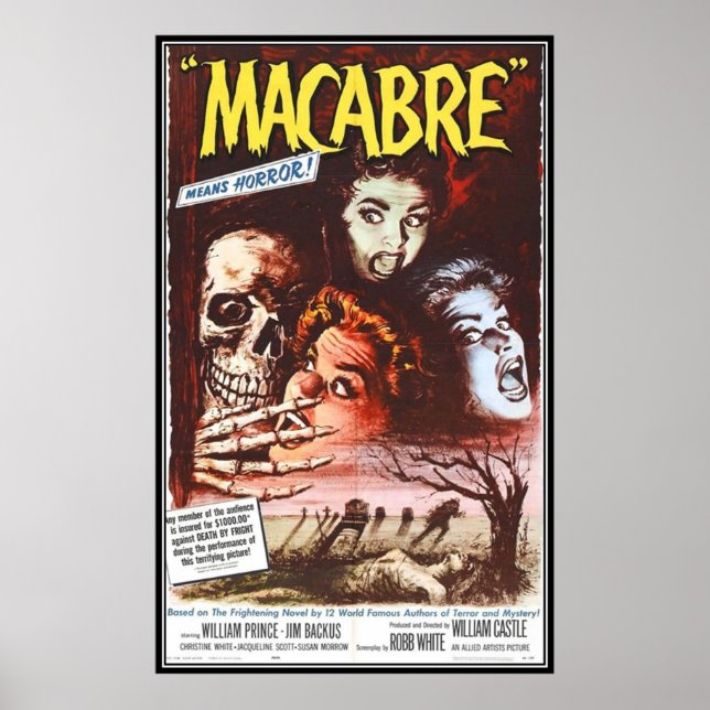 Poster Vintage filme horror - (Frente)