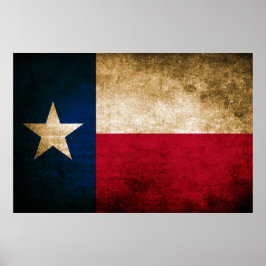 Pôster Vintage Flag do Texas