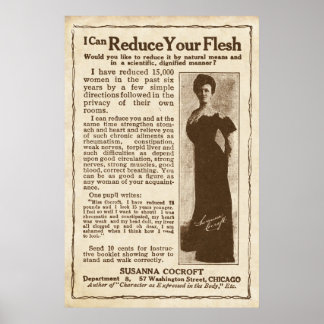 Pôster Vintage Flesh Reduction Ad, de 1908