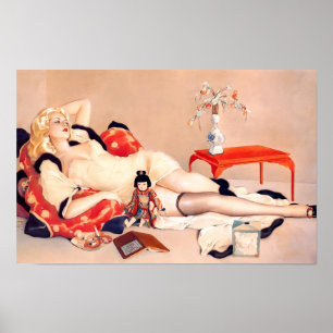 Poster Vintage Fleurs du Mal por Vargas