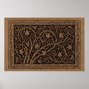 Pôster Vintage Floral Art Nouveau Flor