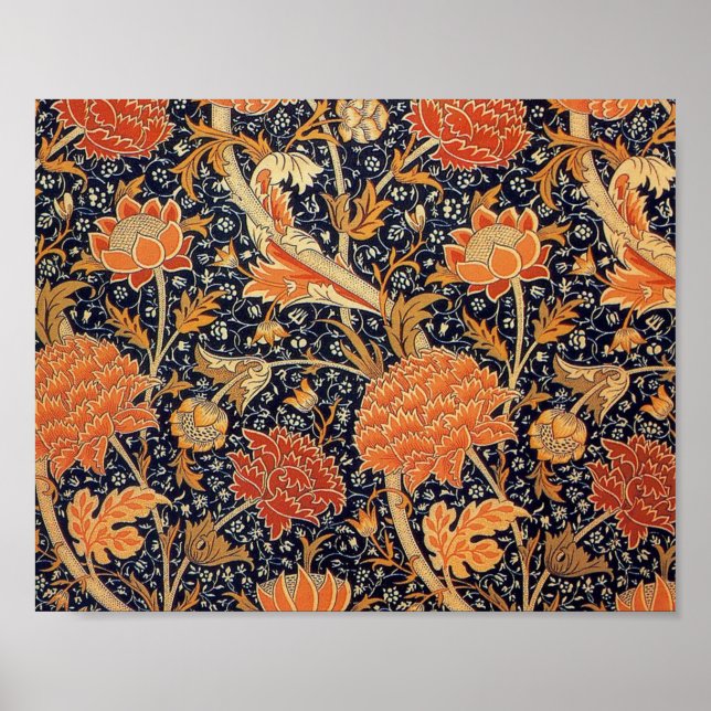 Poster Vintage Floral Pattern, William Morris (Frente)