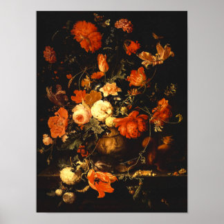 Pôster Vintage Floral Still Life - Abraham Mignon