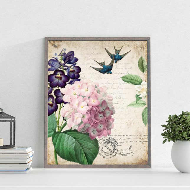 Poster Vintage Floral Wall Art (Criador carregado)