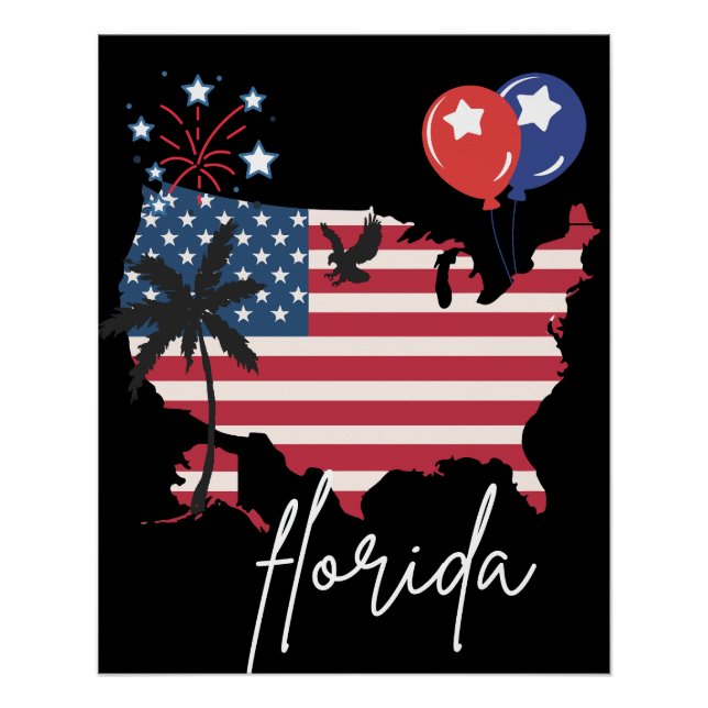 Pôster vintage florida (Frente)