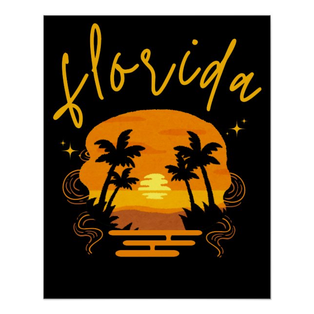 Pôster vintage florida (Frente)