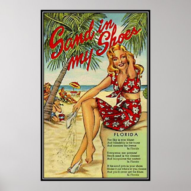 Poster Vintage Florida, EUA - (Frente)