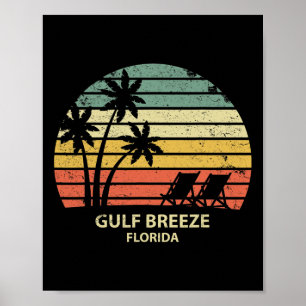 Poster Vintage Florida Golfo Breeze Beach T Shirt Legal R
