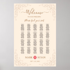 Poster Vintage Flourish Frame Chinese Wedating