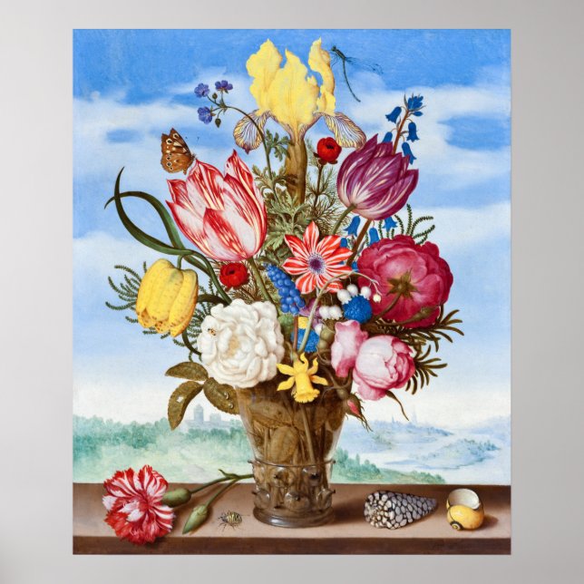 Poster Vintage Flower Painting (Frente)