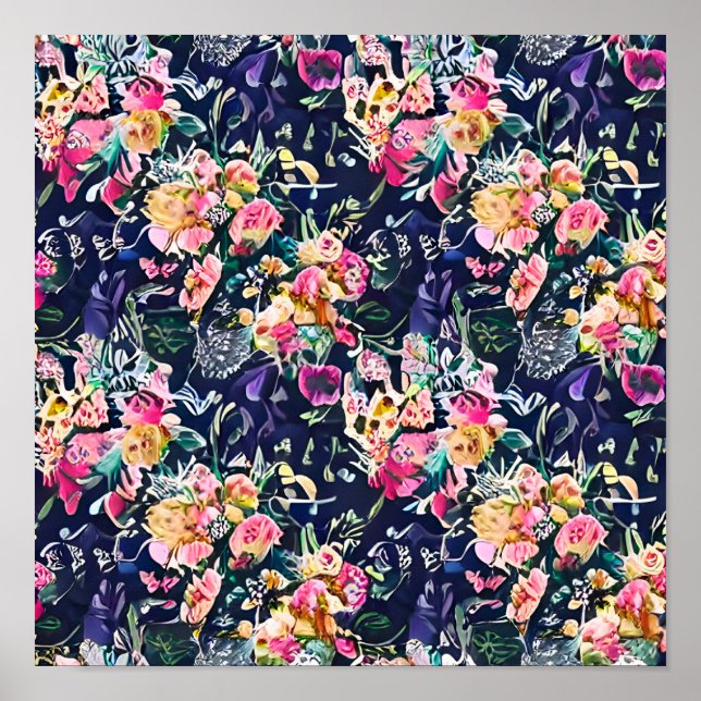 Poster Vintage Flowers (Frente)
