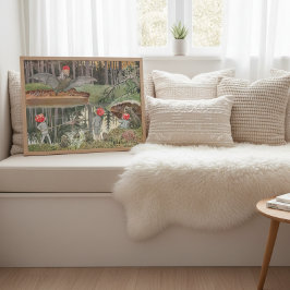 Poster Vintage Fofo Floresta Criança Fada Elsa Beskow