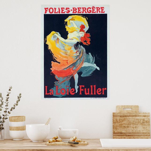Poster Vintage Follies Bergeré Jules Chéret Dancing Girl (Cozinha)