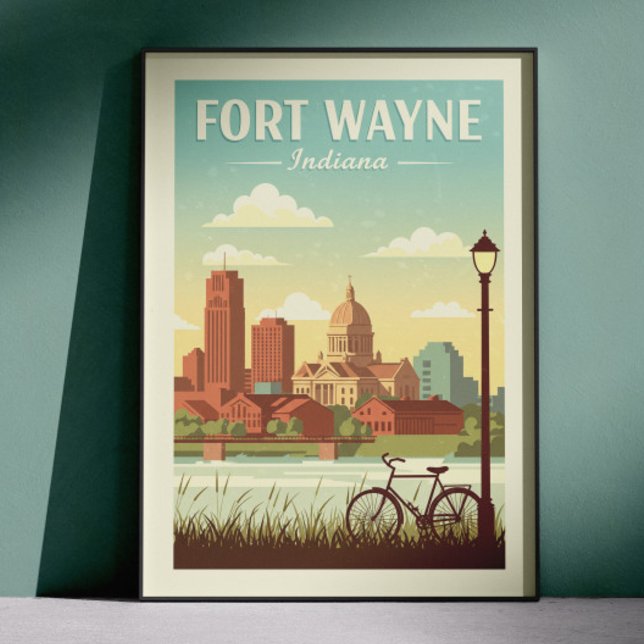 Poster Vintage Fort Wayne Indiana (Criador carregado)
