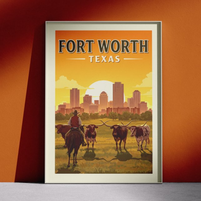 Poster Vintage Fort Worth Texas (Criador carregado)