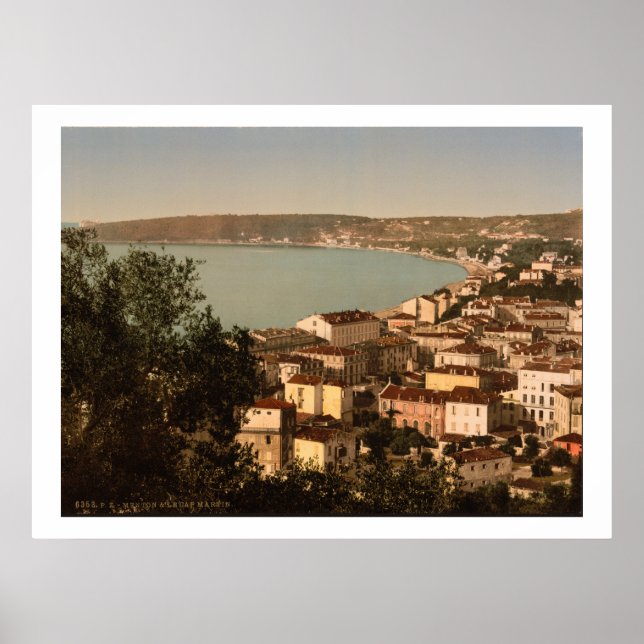 Poster Vintage France, Cape Martin - French Riveria (Frente)