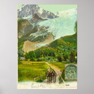 Pôster Vintage France, Chamonix 1907