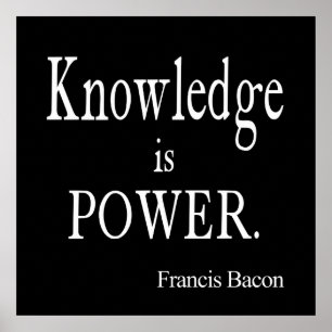 Pôster Vintage Francis Bacon Knowledge é Power Cote