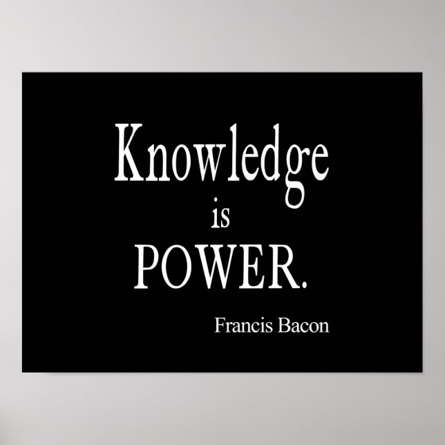 Poster Vintage Francis Bacon Knowledge é Power Cote (Frente)