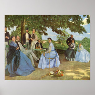 Poster Vintage Frederic Bazille, Reunião Familiar