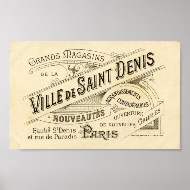 Poster Vintage French Advertisement 2 (Frente)