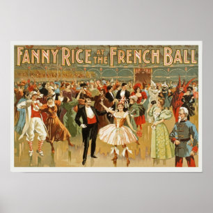 Poster Vintage French Ball Advertisement