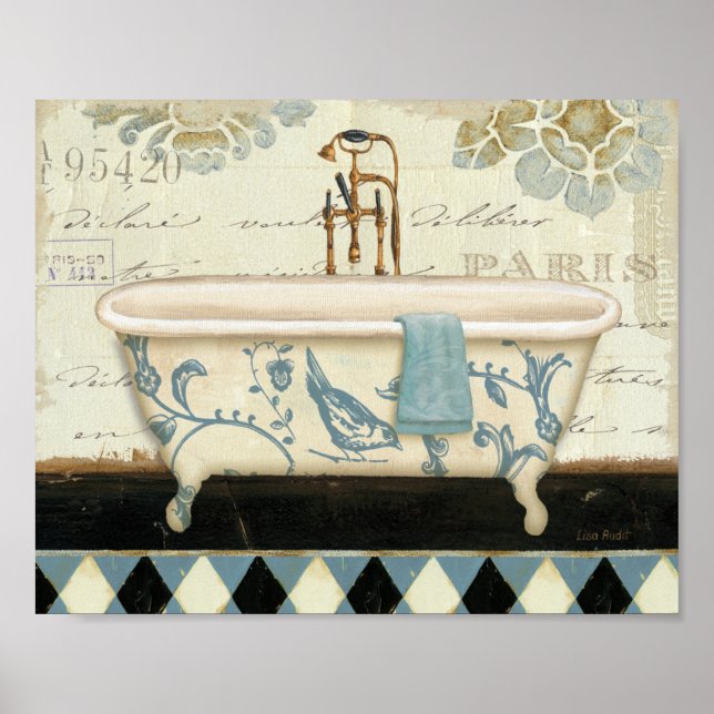 Poster Vintage French Bathtub (Frente)