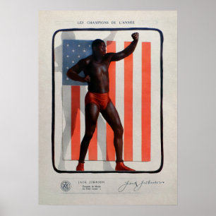 Poster Vintage French Jack Johnson