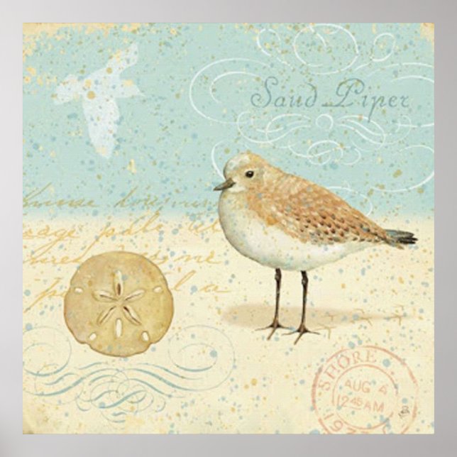Poster Vintage French Sand Piper (Frente)