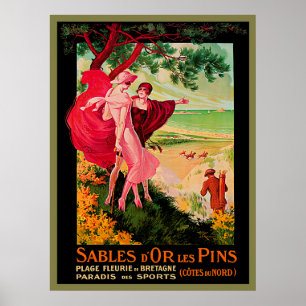 Poster Vintage French Seaside