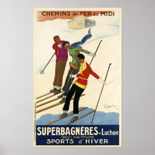 Pôster Vintage French Ski