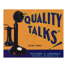 Vintage Fruta Crate Label Art, Antigo Telefone Mov