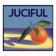 Vintage Fruta Crate Label Art, Laranjas Juciosas