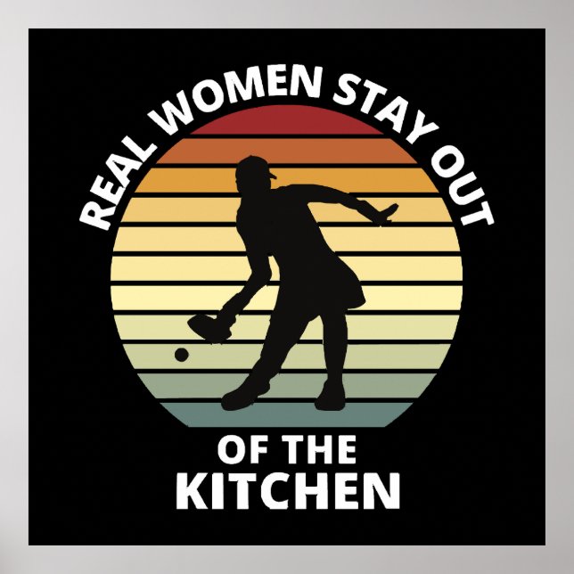 Poster Vintage Funny Pickleball Women (Frente)