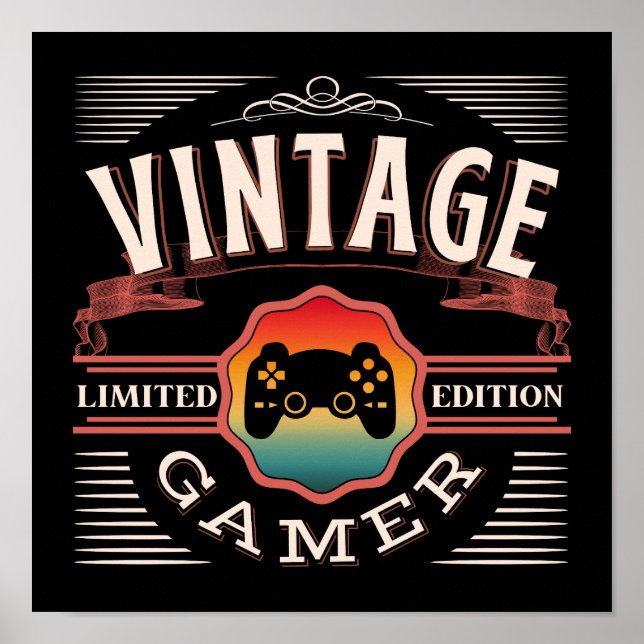 POSTER VINTAGE GAMER LIMITED EDITION (Frente)