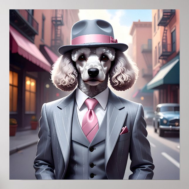 Poster Vintage Gangster Poodle (Frente)
