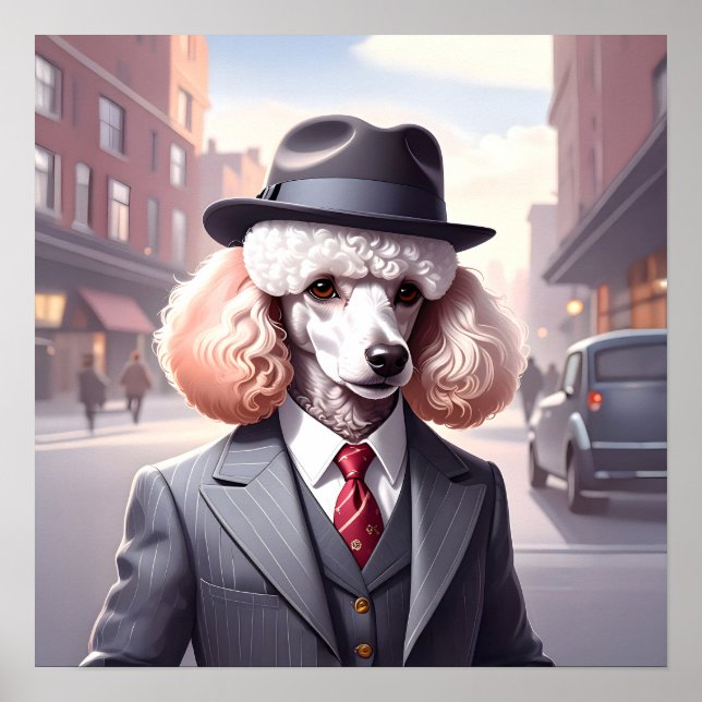 Poster Vintage Gangster Poodle (Frente)