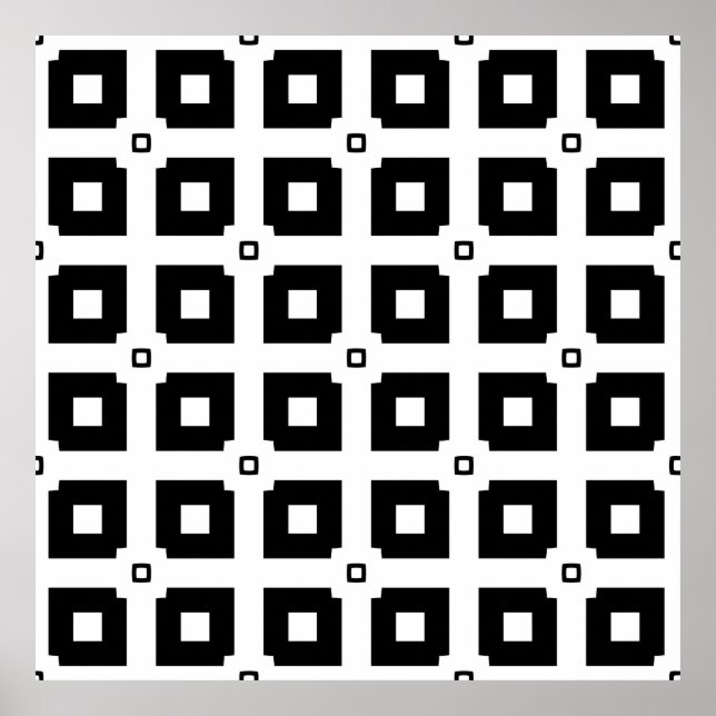 Poster Vintage geometric pattern. Repeating elements styl (Frente)