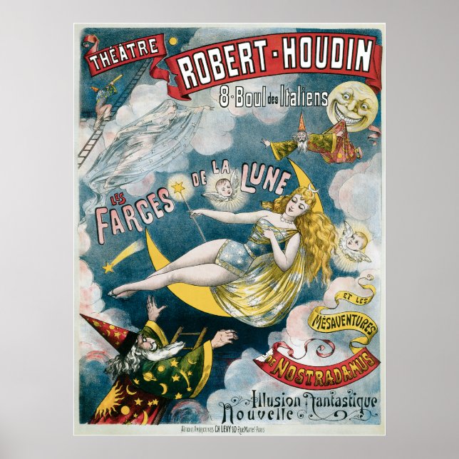 Pôster Vintage George Melies Illusion Fantastique (Frente)