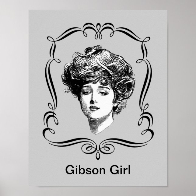 Poster Vintage Gibson Girl Art (Frente)