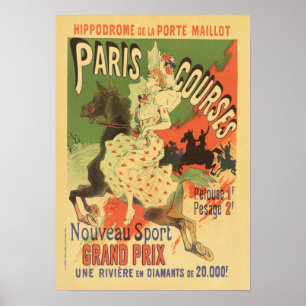 Poster vintage Grande Prêmio de Paris