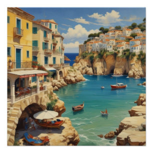 Pôster Vintage Grécia - Ilha de Corfu