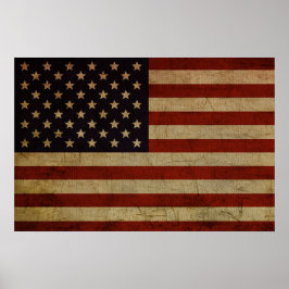 Poster Vintage Grunge American Flag