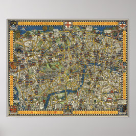Poster Vintage Guide To London