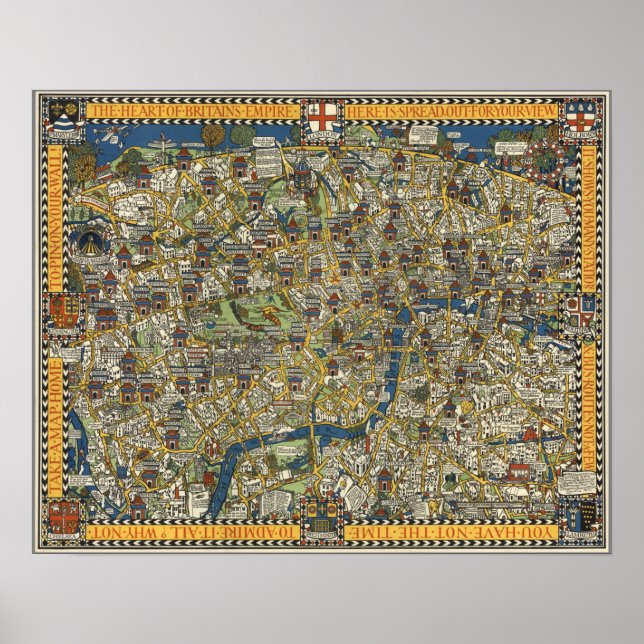 Poster Vintage Guide To London (Frente)