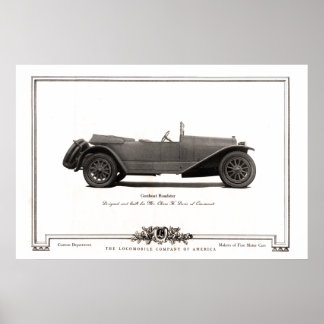Poster Vintage Gunboat Roadster Automobile Anúncio de 191