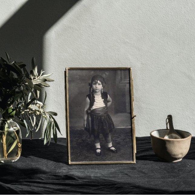 Pôster Vintage Gypsy - antiga foto branca e negra (Criador carregado)