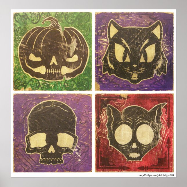 Poster Vintage Halloween (Frente)