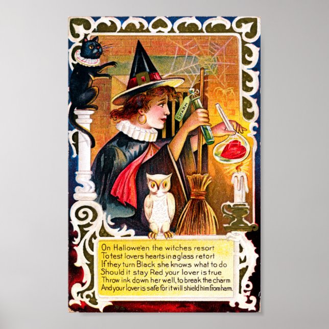 Pôster Vintage Halloween (Frente)