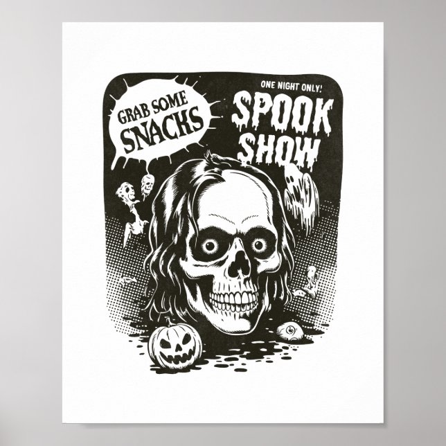 Poster Vintage Halloween Spook Show (Frente)